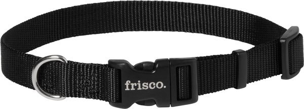 Frisco Solid Nylon Dog Collar, Black, Medium: 14 to 20-in neck, 3/4-in wide slide 1 of 6
