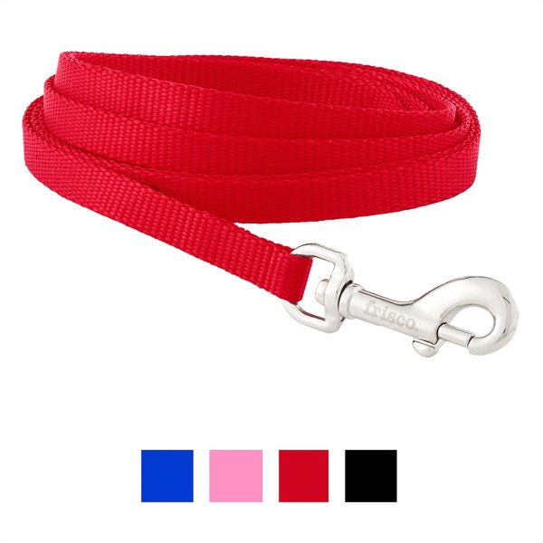 Frisco Solid Nylon Dog Leash, Red, X-Small: 6-ft long, 3/8-in wide slide 1 of 6