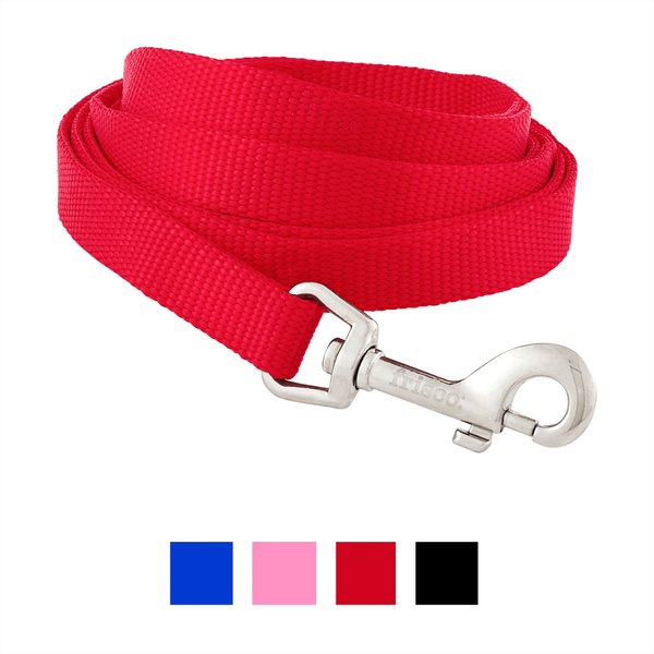 Frisco Solid Nylon Dog Leash, Red, Small: 6-ft long, 5/8-in wide slide 1 of 6