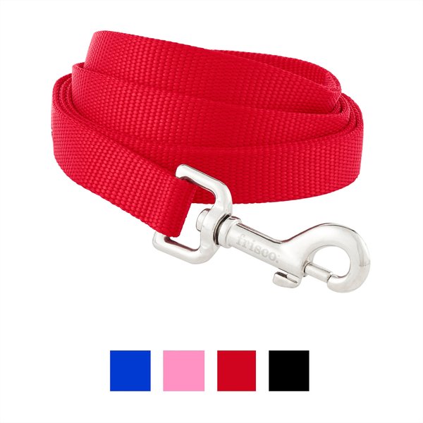 Frisco Solid Nylon Dog Leash, Red, Medium: 6-ft long, 3/4-in wide slide 1 of 6