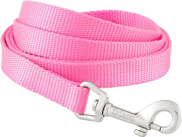 FRISCO Solid Nylon Dog Leash, Pink, Small: 6-ft long, 5/8-in wide ...