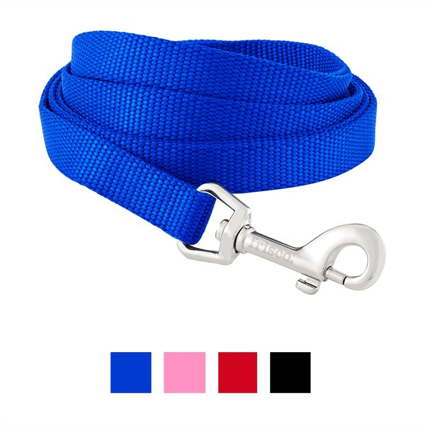 Frisco Solid Nylon Dog Leash, Blue, Small: 6-ft long, 5/8-in wide slide 1 of 6