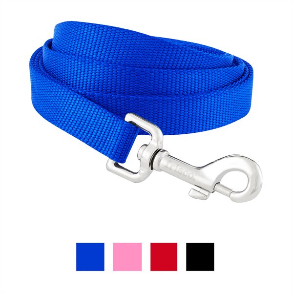 Frisco Solid Nylon Dog Leash, Blue, Medium: 4-ft long, 3/4-in wide slide 1 of 6