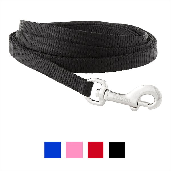 Frisco Solid Nylon Dog Leash, Black, X-Small: 6-ft long, 3/8-in wide slide 1 of 6