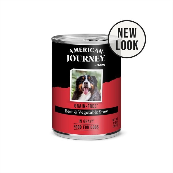 American Journey Stews Beef & Vegetables Recipe in Gravy Grain-Free Canned Dog Food, 12.5-oz, case of 12 slide 1 of 11