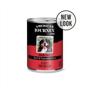 American Journey Stews Beef & Vegetables Recipe in Gravy Grain-Free Canned Dog Food, 12.5-oz, case of 12