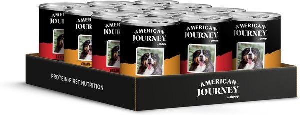 American Journey Poultry & Beef Variety Pack Grain-Free Canned Dog Food, 12.5-oz, case of 12 slide 1 of 11