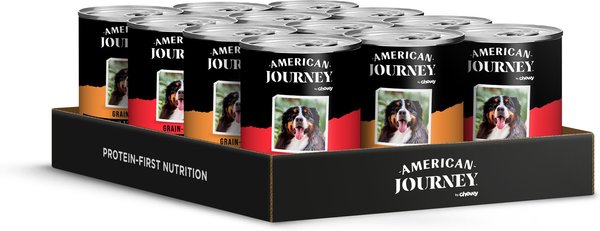 American Journey Stews Poultry & Beef Variety Pack Grain-Free Canned Dog Food, 12.5-oz can slide 1 of 10