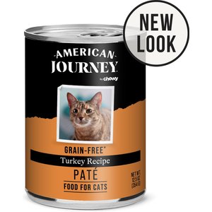 American Journey Pate Turkey Recipe Grain-Free Canned Cat Food, 12.5-oz, case of 12