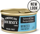 American Journey Minced Salmon & Tuna Recipe in Gravy Grain-Free Canned Cat Food, 3-oz, case of 24