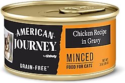 American Journey Minced Chicken Recipe in Gravy Grain-Free Canned Cat Food, 3-oz, case of 24