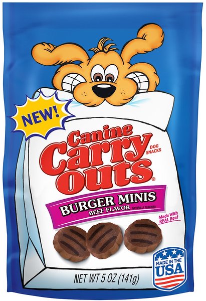 Canine Carry Outs Burger Minis Beef Flavor Dog Treats