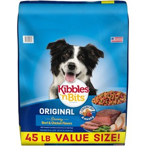 Kibbles 'n Bits Original Savory Beef & Chicken Flavors Dry Dog Food, 45-lb bag
