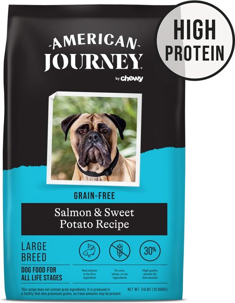 American Journey Large Breed Adult Salmon & Sweet Potato Recipe Grain-Free Dry Dog Food, 24-lb bag slide 1 of 10