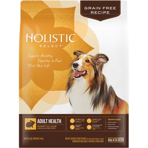 Holistic Select Adult Health Grain-Free Rabbit & Lamb Meal Dry Dog Food, 12-lb bag