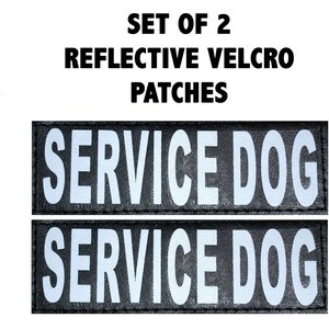 2 Pairs dog vest patches Training Dog Patch Pet Reflective Patch Service Dog