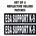 Doggie Stylz ESA Support K9 Dog Patch, 2 count, Large