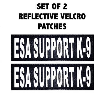 Doggie Stylz ESA Support K9 Dog Patch, 2 count, Large