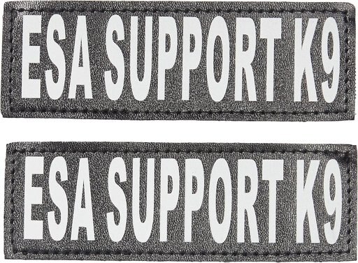 Doggie Stylz ESA Support K9 Dog Patch, 2 count, Large