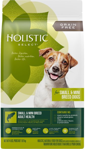 Holistic Select Small & Mini Breed Adult Health Anchovy, Sardine & Chicken Meals Recipe Dry Dog Food, 4-lb bag slide 1 of 10