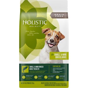 Holistic Select Small & Mini Breed Adult Health Anchovy, Sardine & Chicken Meals Recipe Dry Dog Food, 4-lb bag