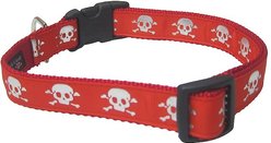 Sassy Dog Wear Reflective Skull Dog Collar, Red, Large  slide 2 of 2