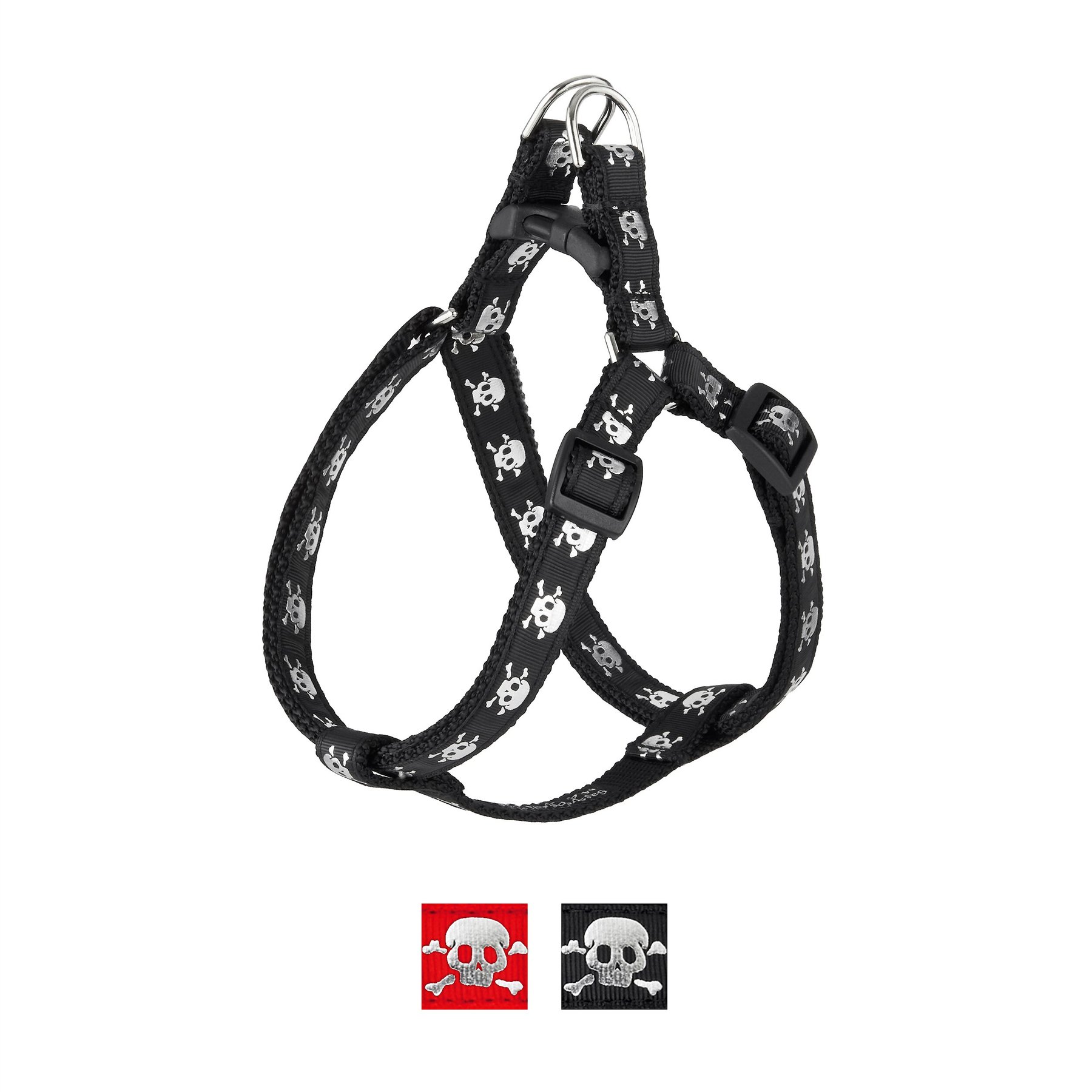 Sassy Dog Wear Sassy Dog Wear Reflective Skull Dog Harness, Black, Medium