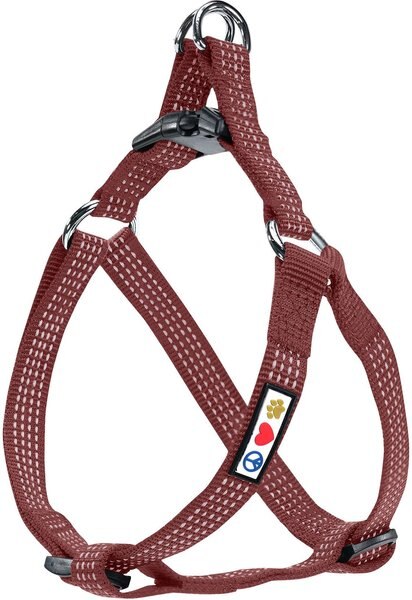 Pawtitas Nylon Reflective Step In Back Clip Dog Harness, Marsala Brown, X-Small: 11 to 15-in chest slide 1 of 8