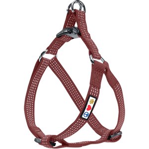 Pawtitas Nylon Reflective Step In Back Clip Dog Harness, Marsala Brown, X-Small: 11 to 15-in chest