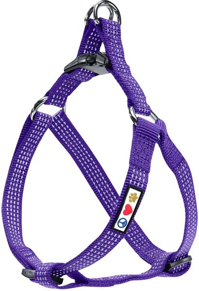 Pawtitas Nylon Reflective Step In Back Clip Dog Harness, Purple, X-Small: 11 to 15-in chest slide 1 of 8