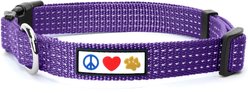 Pawtitas Nylon Reflective Dog Collar, Purple, Small: 11 to 16-in neck, 5/8-in wide slide 1 of 9