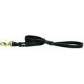 OmniPet Latigo Twisted Leather Dog Leash, Black, 6-ft,