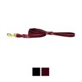 OmniPet Latigo Twisted Leather Dog Leash, Burgundy, 6-ft