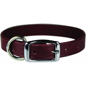 OmniPet Latigo Leather Dog Collar, Burgundy, 20-in