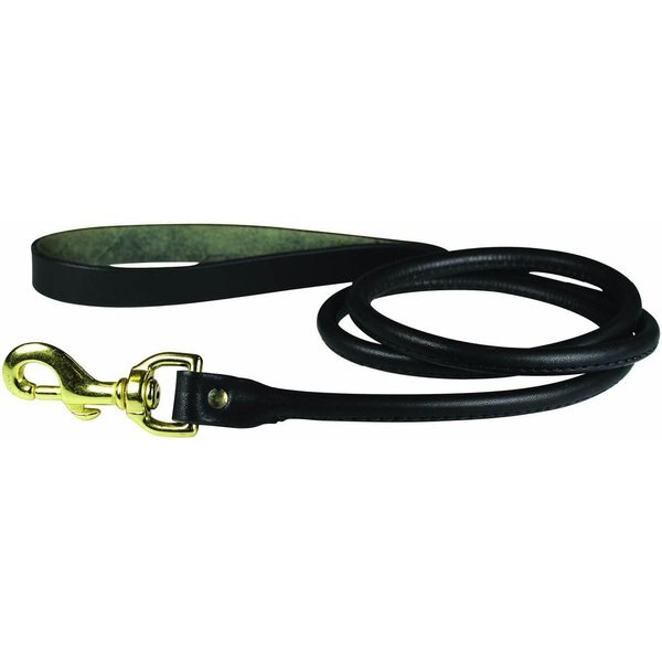 DOGS MY LOVE 6 Way European Multifunctional Leather Dog Leash, Black, 8
