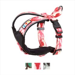 Pawtitas Camouflage Reflective Padded Dog Harness, Pink Camo, XX-Small 