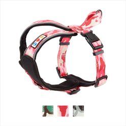 Pawtitas Camouflage Reflective Padded Dog Harness, Pink Camo, Small 