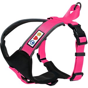 Pawtitas Nylon Reflective Back Clip Dog Harness, Pink, XX-Small: 12 to 15-in chest