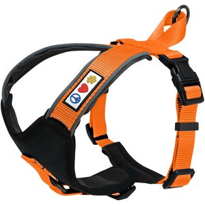 Pawtitas Nylon Reflective Back Clip Dog Harness, Orange, X-Small: 14 to 18-in chest