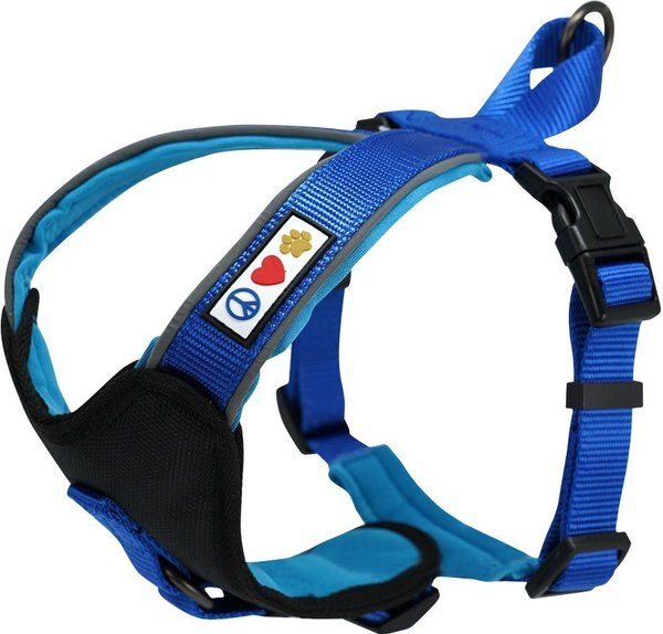 Pawtitas Nylon Reflective Back Clip Dog Harness, Blue, Small: 18 to 22-in chest slide 1 of 10