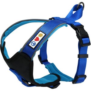 Pawtitas Nylon Reflective Back Clip Dog Harness, Blue, Small: 18 to 22-in chest