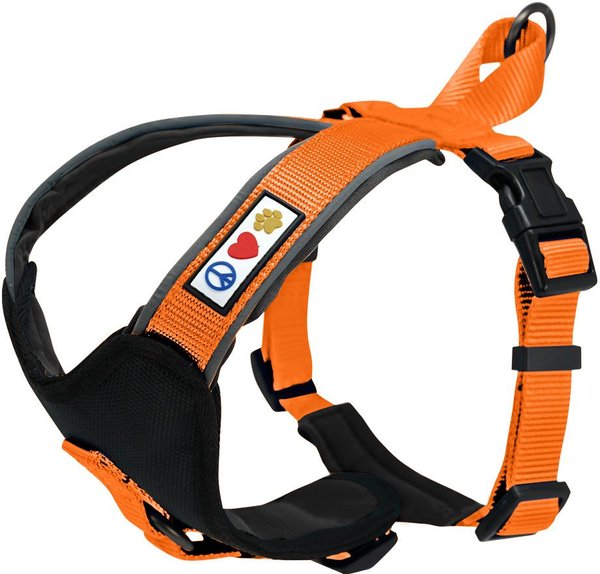 Pawtitas Nylon Reflective Back Clip Dog Harness, Orange, Medium/Large: 22 to 28-in chest slide 1 of 10