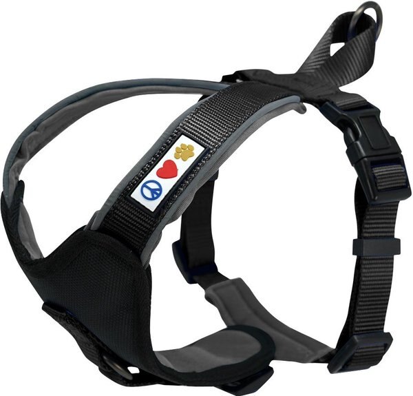 Pawtitas Nylon Reflective Back Clip Dog Harness, Black, Medium/Large: 22 to 28-in chest slide 1 of 10