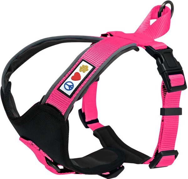 Pawtitas Nylon Reflective Back Clip Dog Harness, Pink, Large/X-Large: 27 to 33-in chest slide 1 of 10