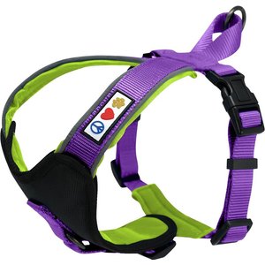 Pawtitas Nylon Reflective Back Clip Dog Harness, Purple, X-Small: 14 to 18-in chest