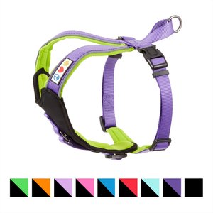Pawtitas Nylon Reflective Back Clip Dog Harness, Purple, Medium/Large: 22 to 28-in chest