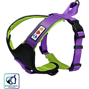 Pawtitas Nylon Reflective Back Clip Dog Harness, Purple, Large/X-Large: 27 to 33-in chest
