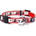 Pawtitas Glow in the Dark Nylon Breakaway Cat Collar with Bell, Red, 7 to 11-in neck, 3/8-in wide