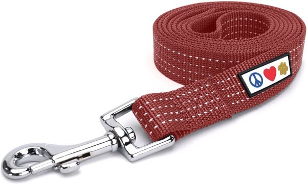 Pawtitas Nylon Reflective Dog Leash, Marsala Brown, X-Small/Small: 6-ft long, 5/8-in wide slide 1 of 8