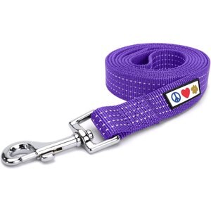 Pawtitas Nylon Reflective Dog Leash, Purple, Medium/Large: 6-ft long, 1-in wide